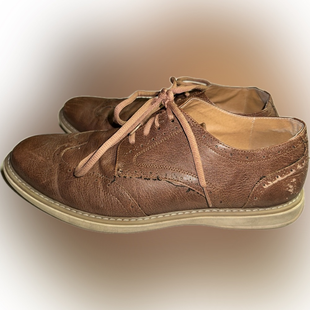 Nautica Men’s‎ Size 13 Brown Dress Shoes - Picture 2 of 7